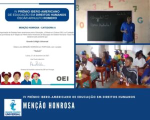 Menção Honrosa nos Prémios Ibero-Americanos de Educação